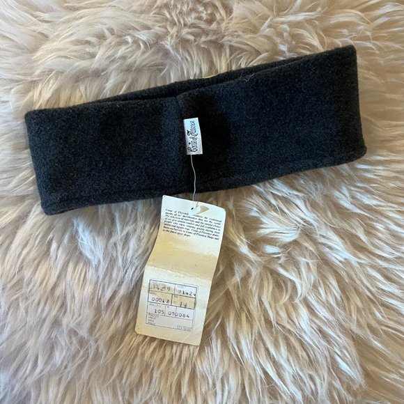 Conte of Florence Headband NWT Charcoal fleece Made in Italy - Picture 2 of 2